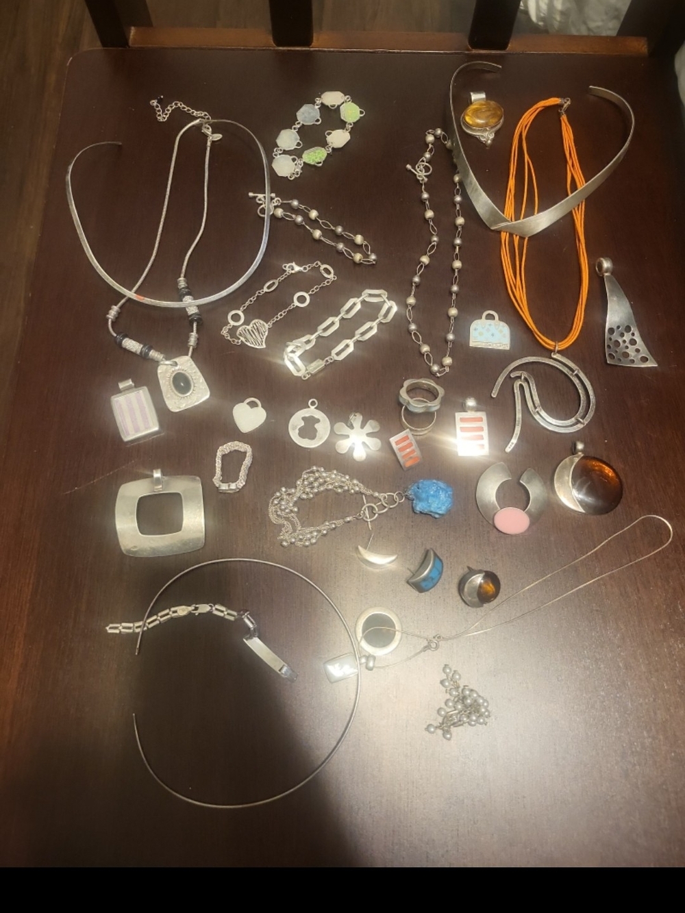 Mixed Silver-Tone & Orange Boho Necklace Collection, See Anything You Like?offer